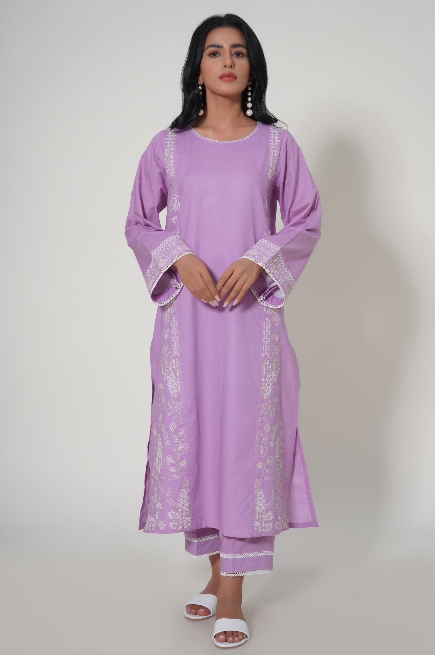 Unstitched 2 Piece Embroidered Cambric Suit