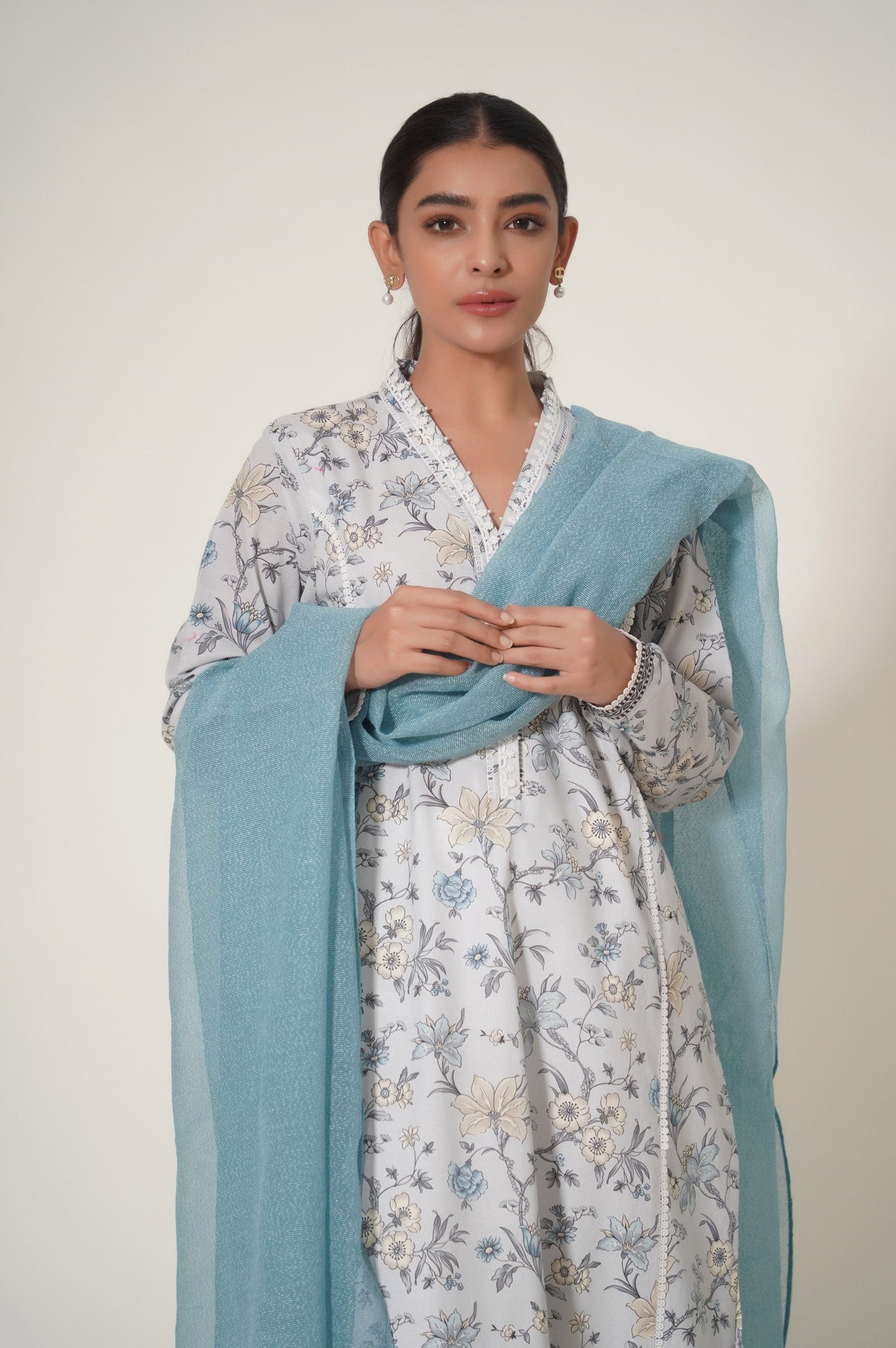 Unstitched 2 Piece Printed Cambric Suit