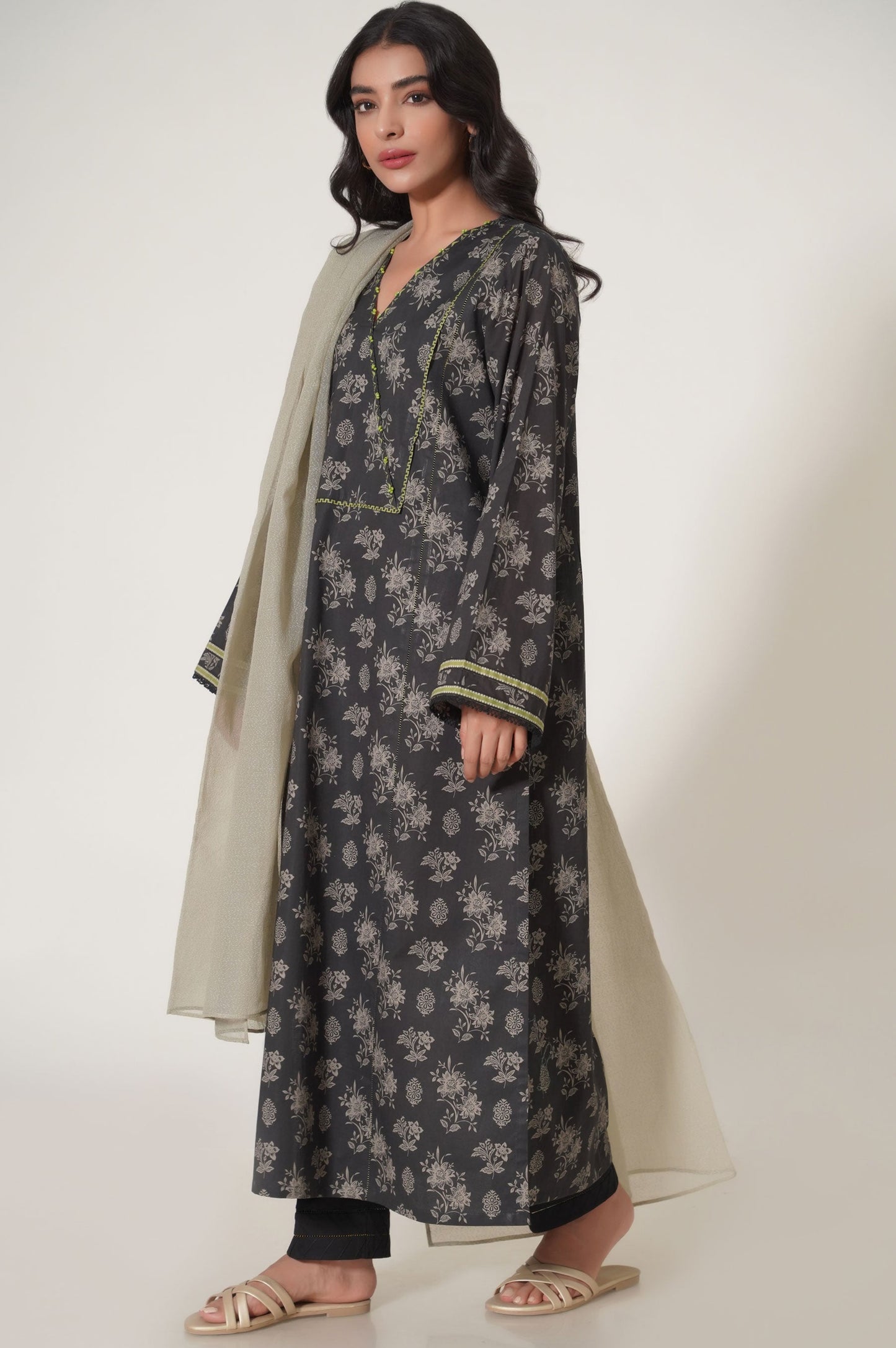 Unstitched 2 Piece Printed Cambric Suit