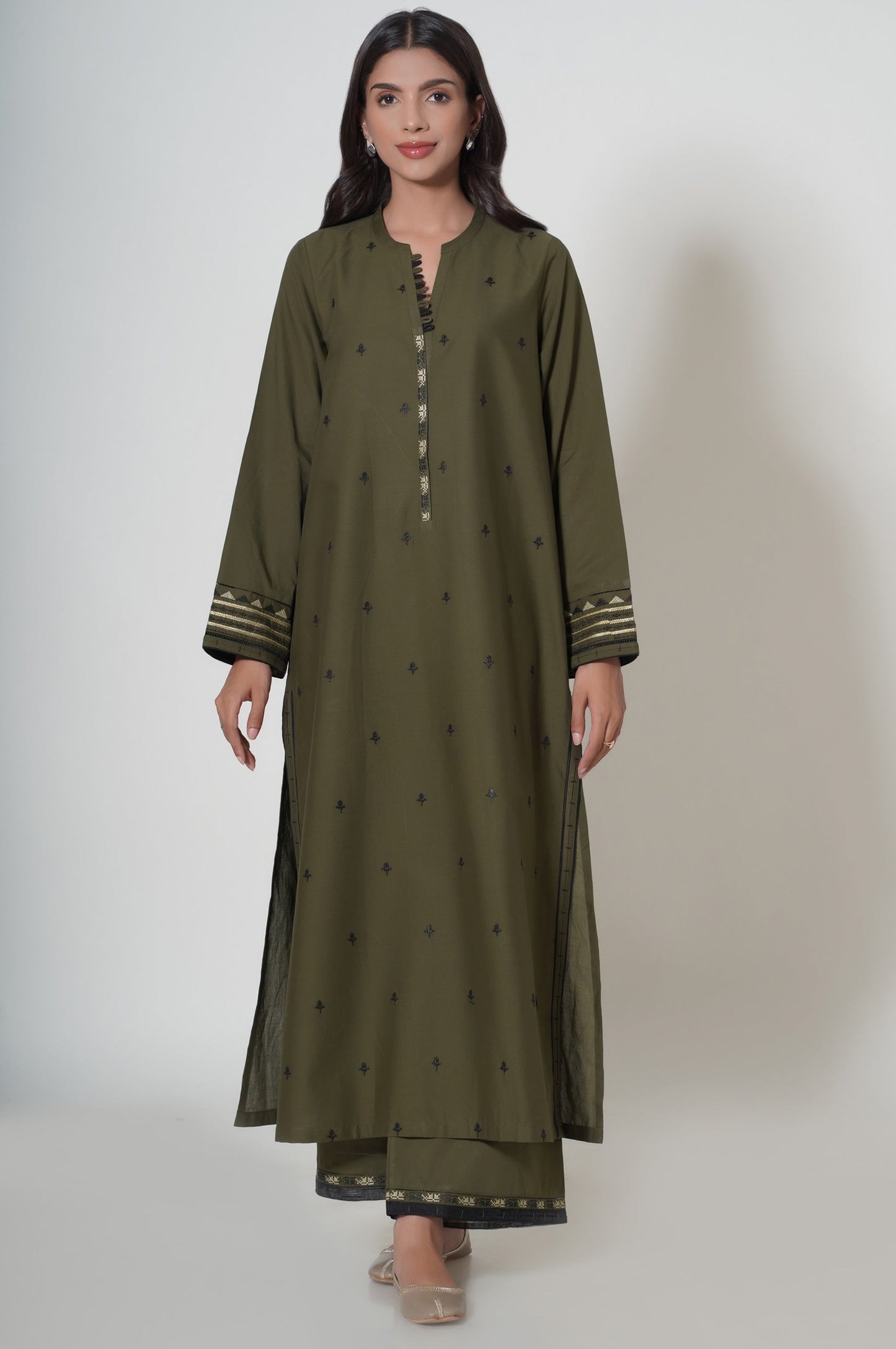 Unstitched 2 Piece Embroidered Cambric Suit