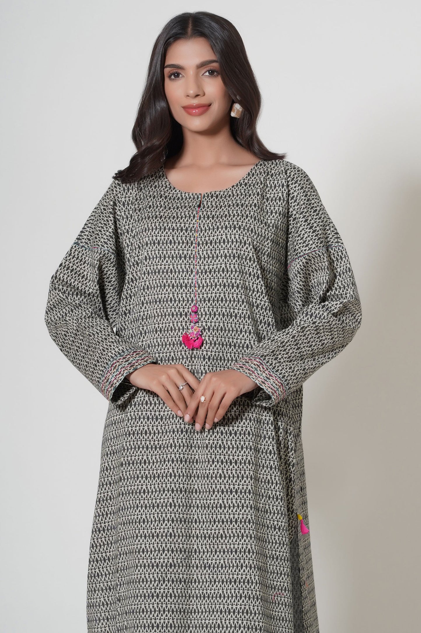 Stitched 2 Piece Printed Cambric Suit