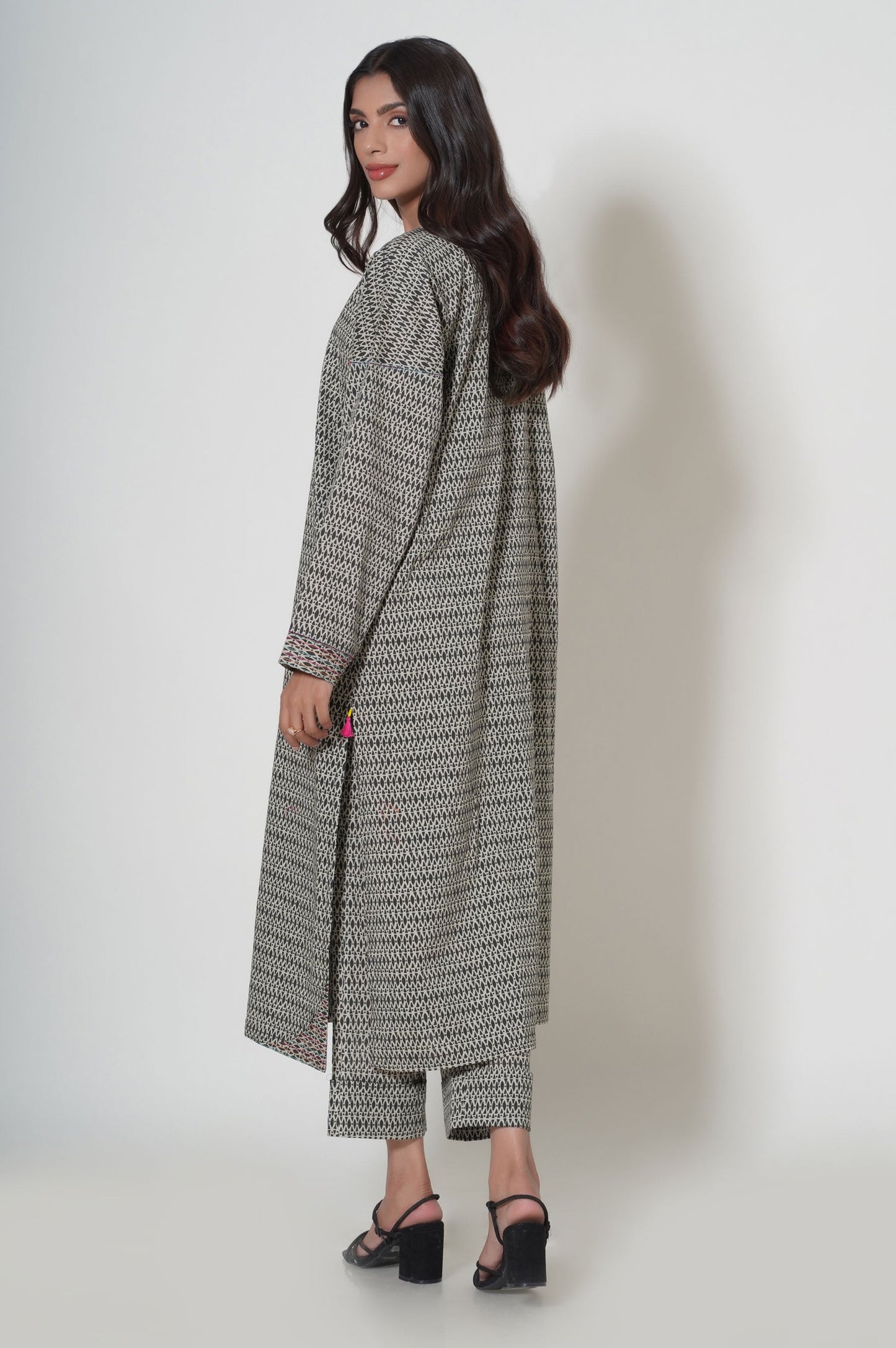 Stitched 2 Piece Printed Cambric Suit