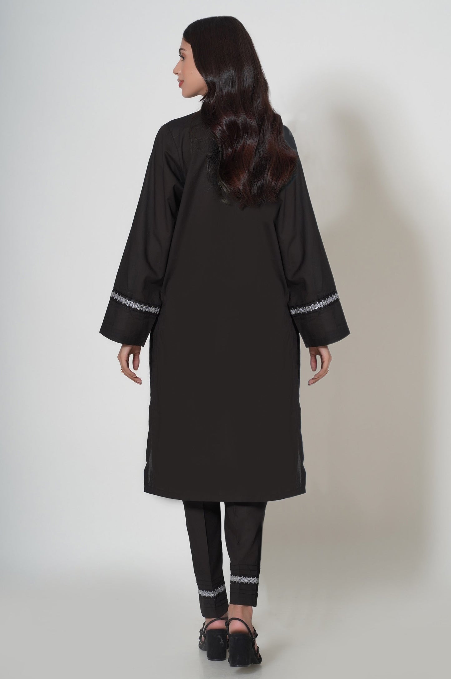 Stitched 2 Piece Embroidered Cambric Suit