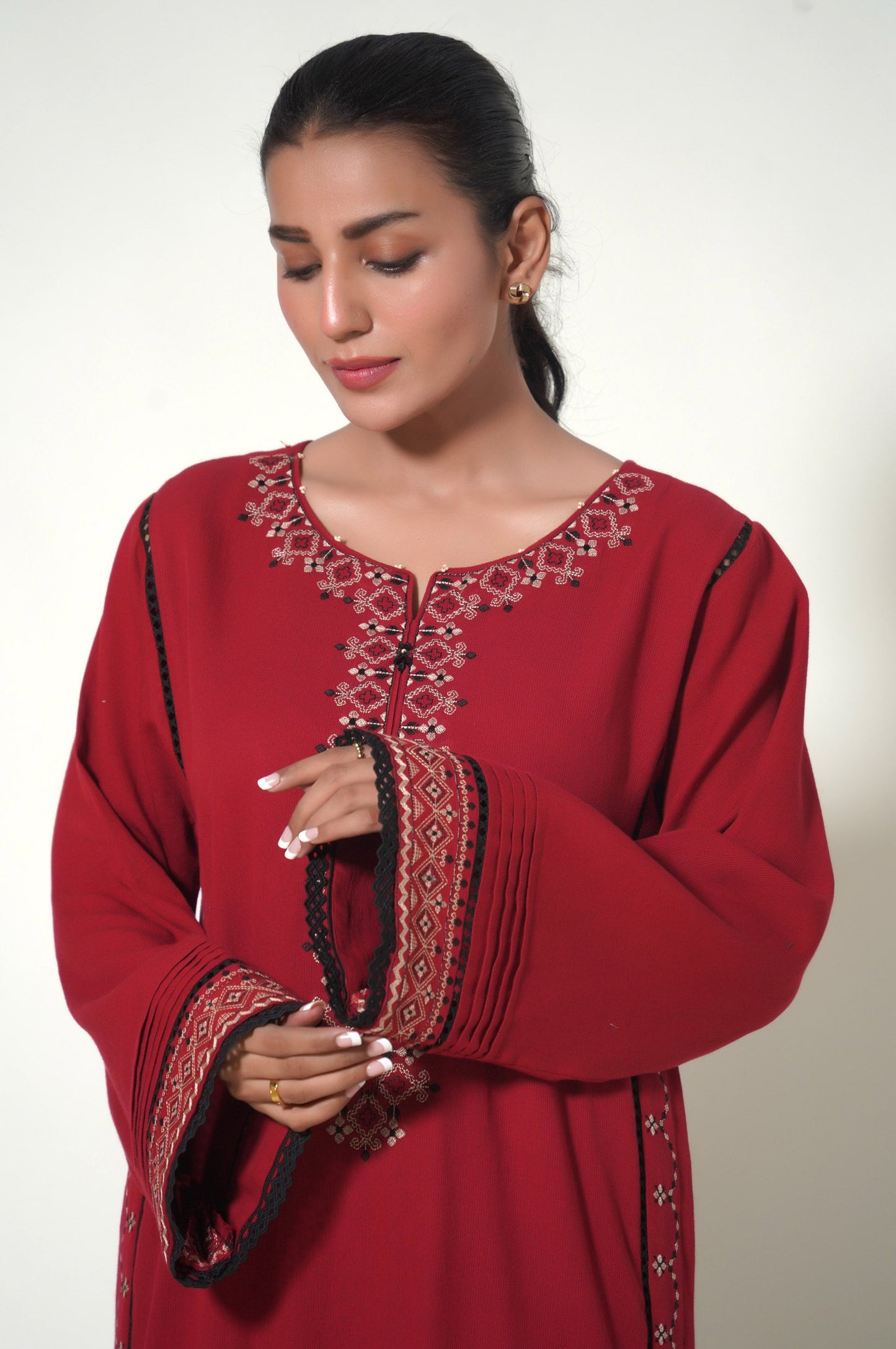 Unstitched 2 Piece Embroidered Cottel Suit