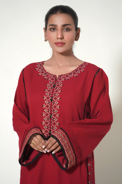 Unstitched 2 Piece Embroidered Cottel Suit