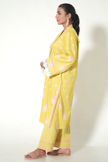 Unstitched 2 Piece Paste Printed Cottel Suit
