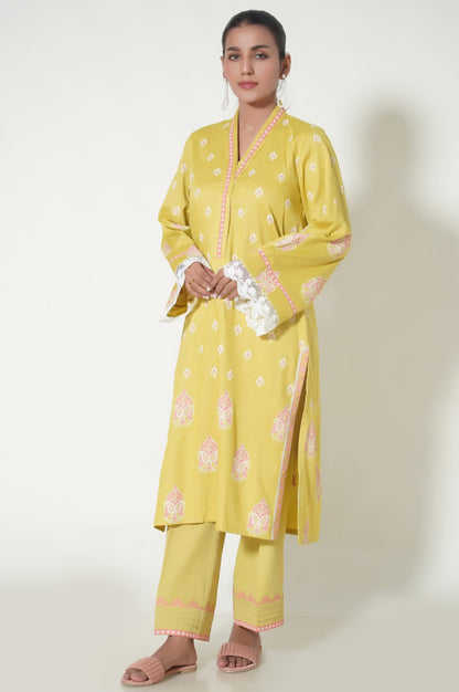 Unstitched 2 Piece Paste Printed Cottel Suit