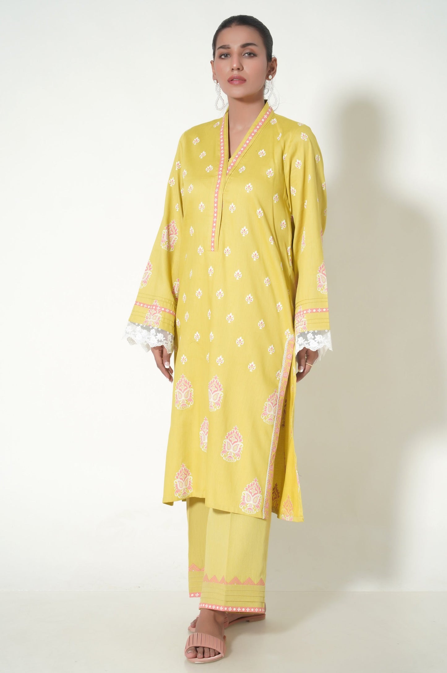 Unstitched 2 Piece Paste Printed Cottel Suit