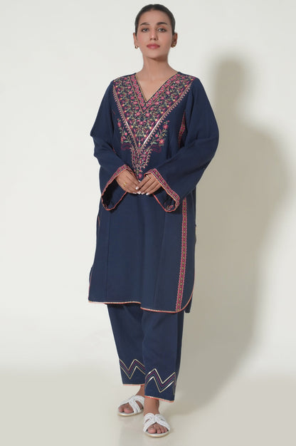 Unstitched 2 Piece Embroidered Cottle Suit
