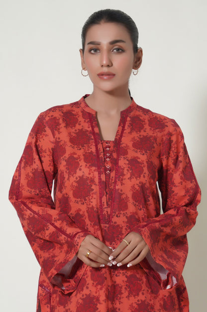 Unstitched 2 Piece Printed Khaddar Suit