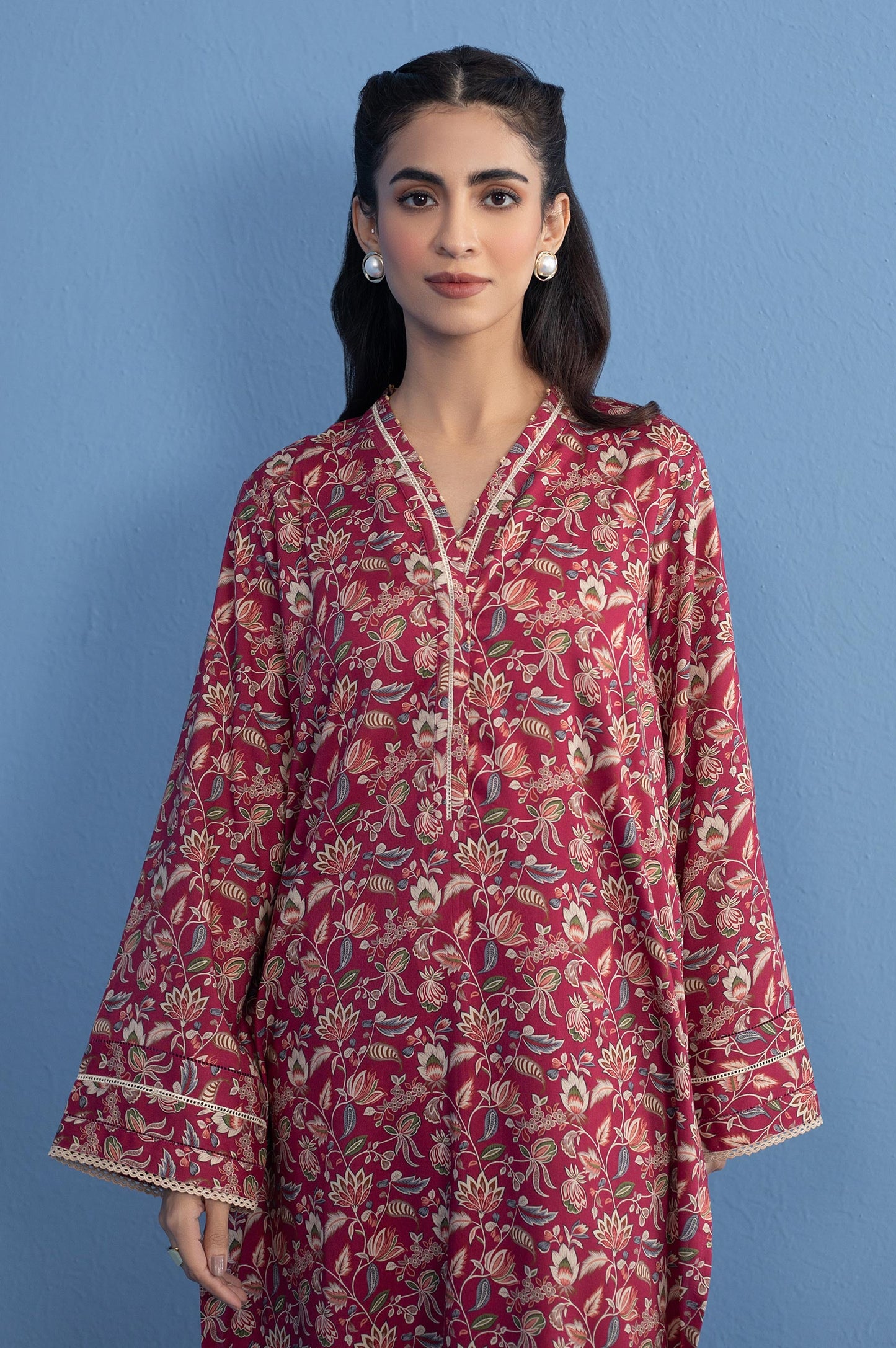 Unstitched 2 Piece Printed Khaddar Suit