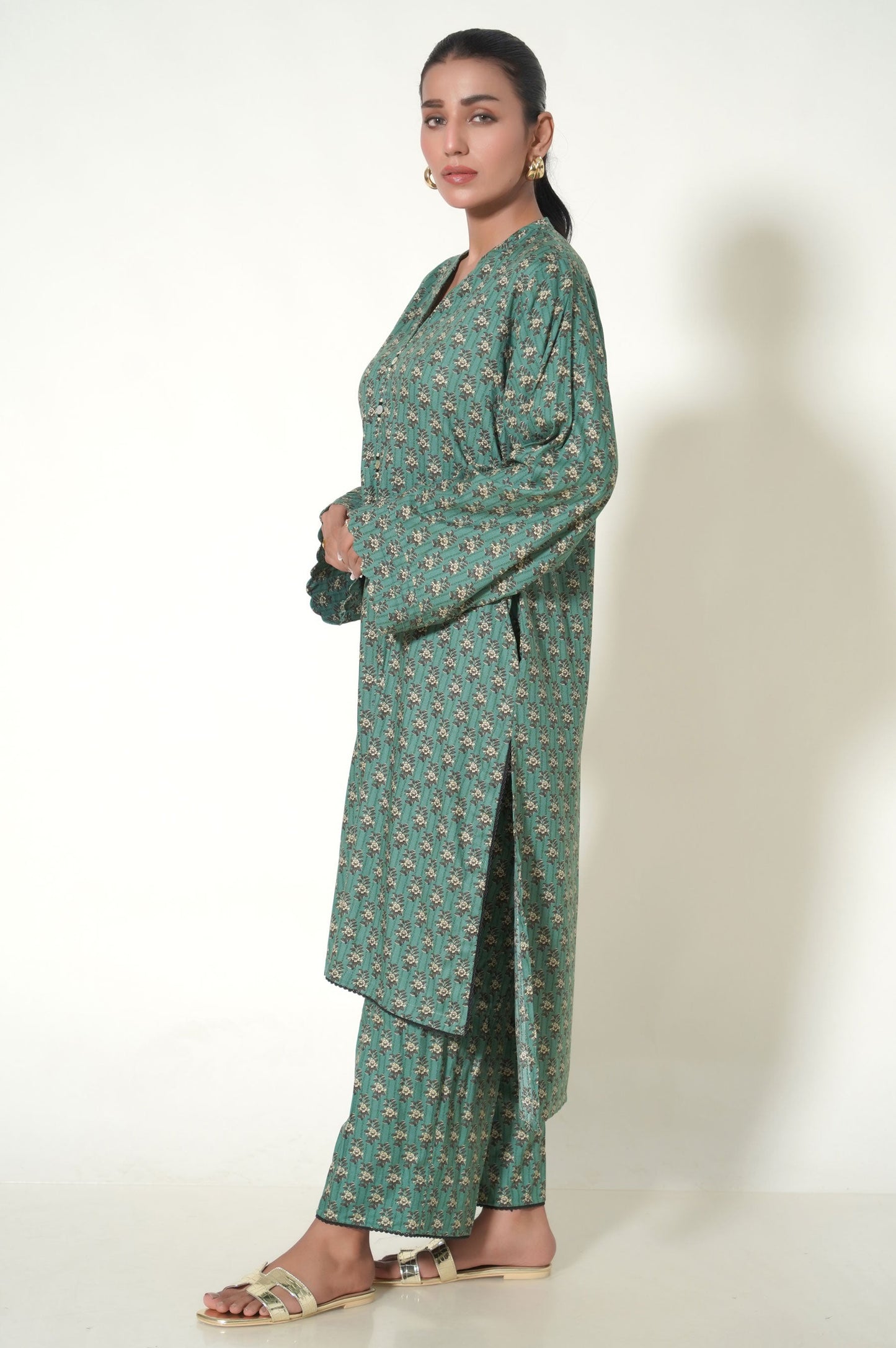 Unstitched 2 Piece Printed Suit