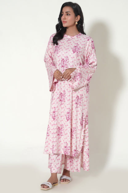 Stitched 2 Piece Printed Linen Viscose Suit
