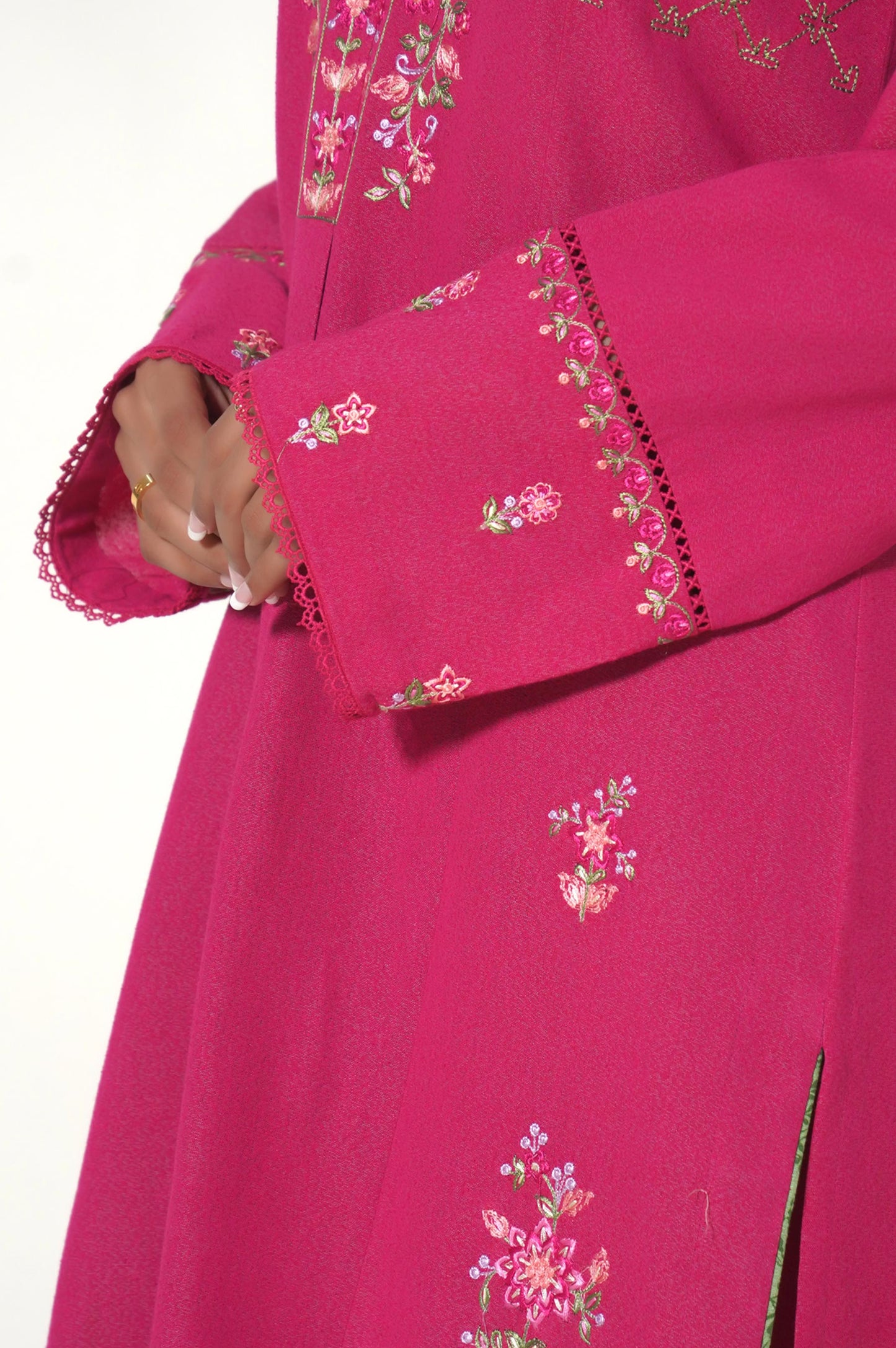 Unstitched 2 Piece Dyed Embroidered Karandi Suit