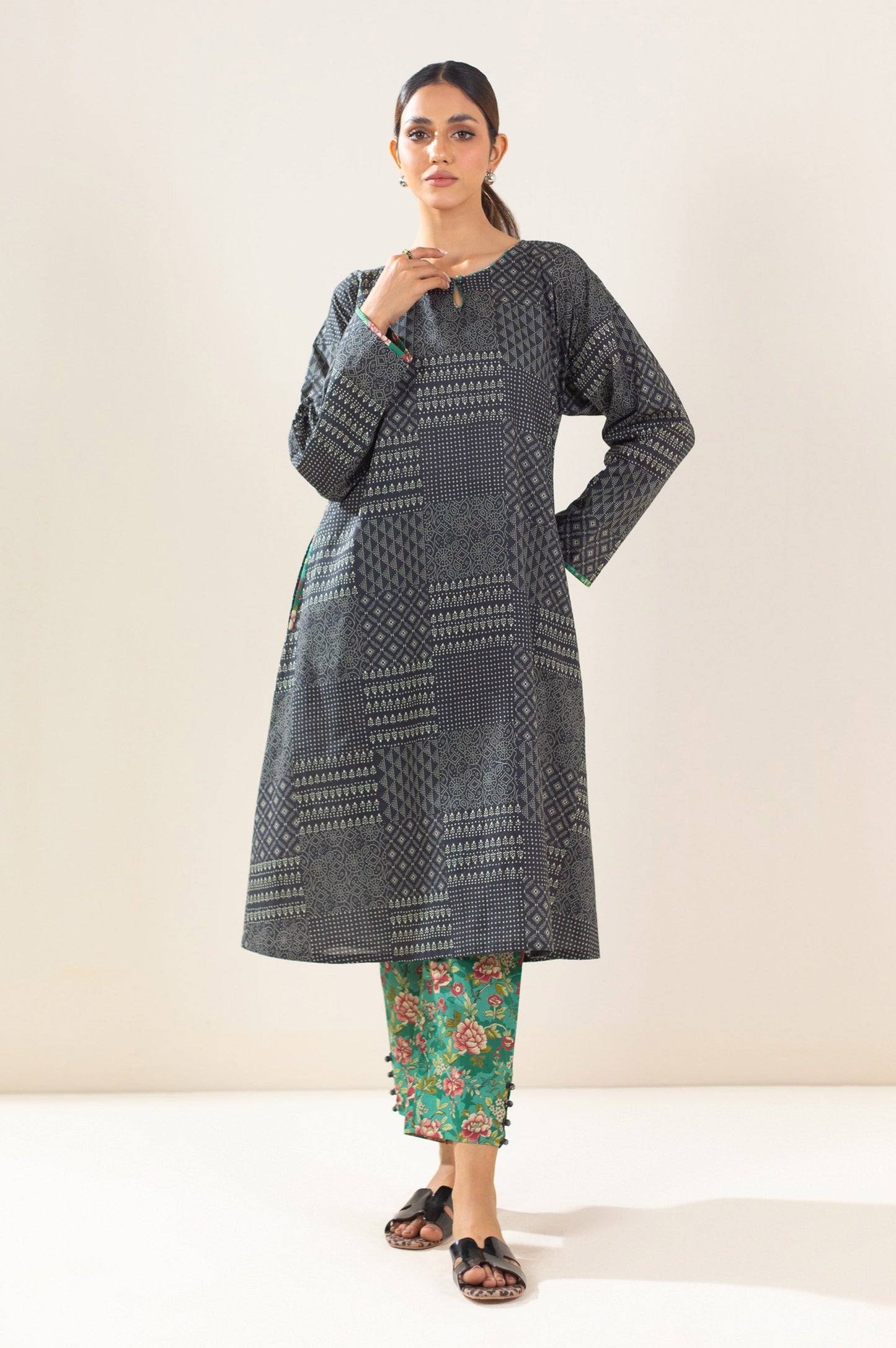 Unstitched 2 Piece Printed Lawn Suit