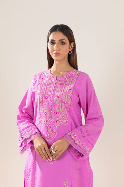 Unstitched 2 Piece Embroidered Lawn Suit