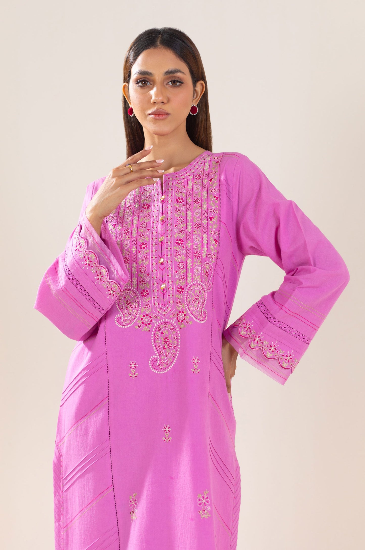 Unstitched 2 Piece Embroidered Lawn Suit