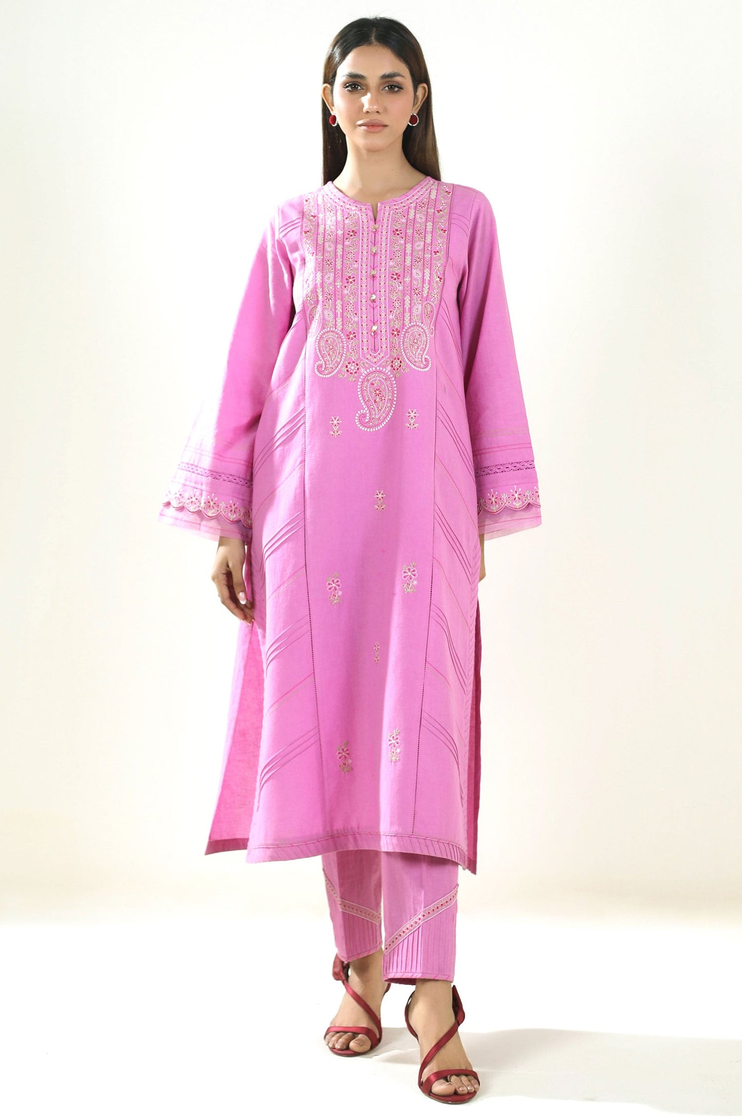 Unstitched 2 Piece Embroidered Lawn Suit