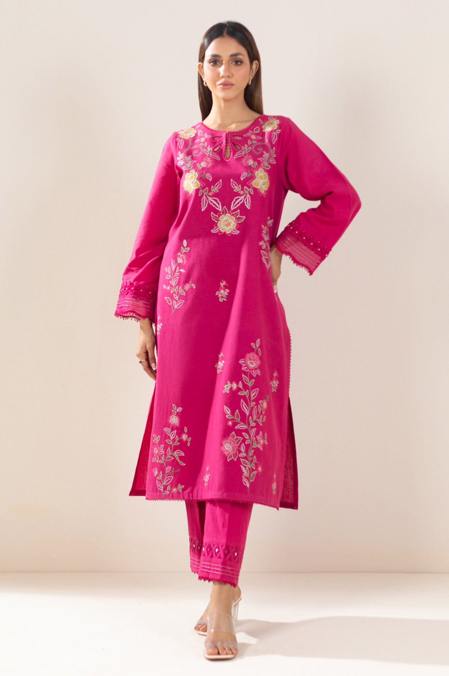 Unstitched 2 Piece Embroidered Lawn Suit