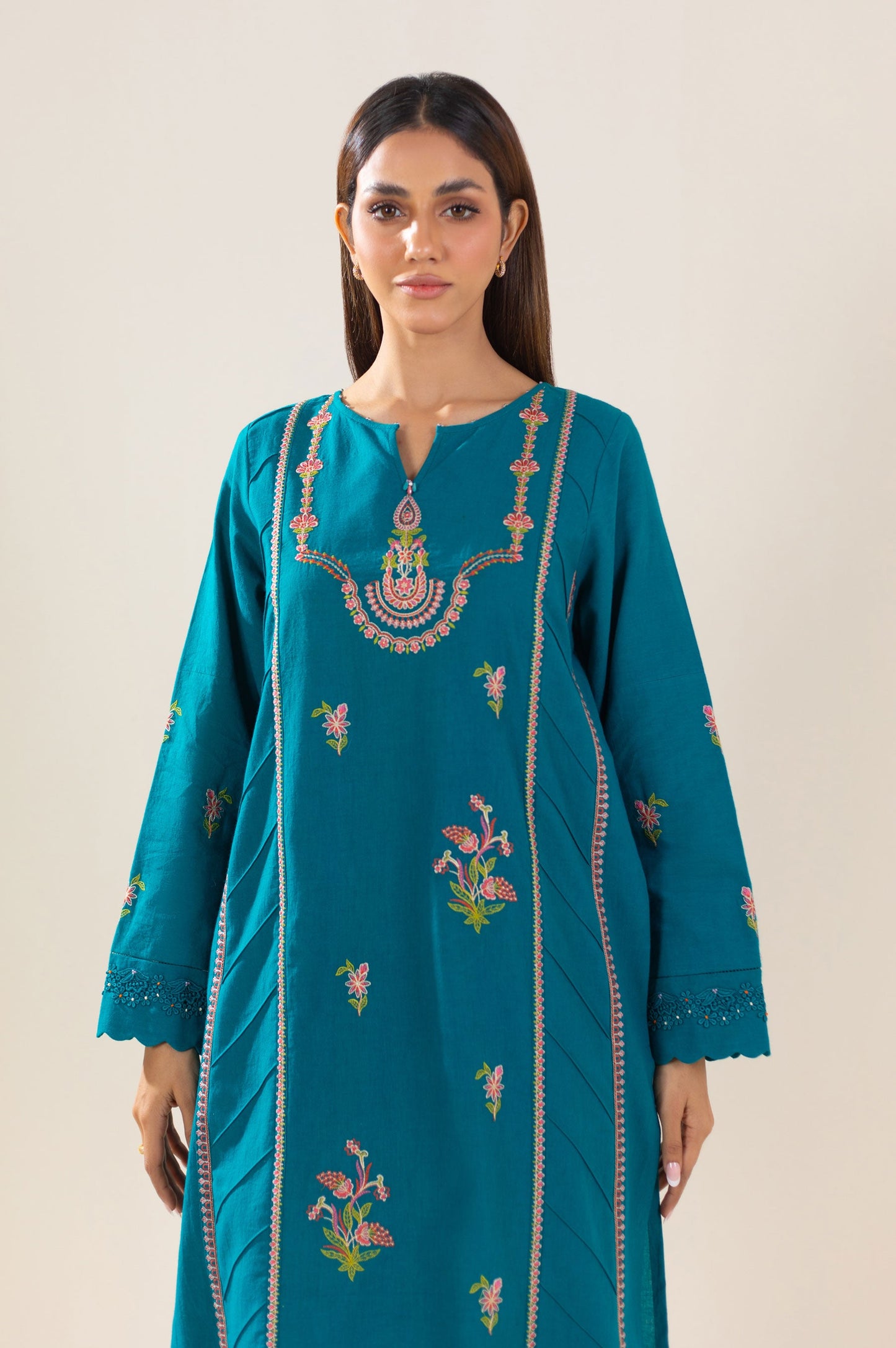 Unstitched 2 Piece Embroidered Lawn Suit