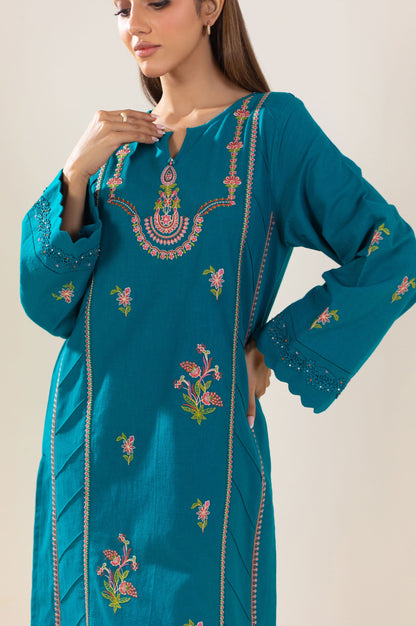 Unstitched 2 Piece Embroidered Lawn Suit