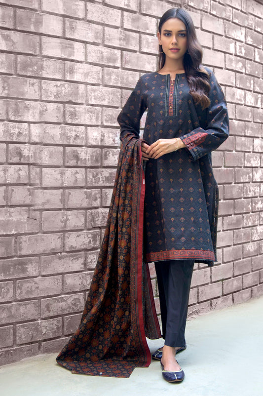 Unstitched 3 Piece Digital Printed Cambric Suit