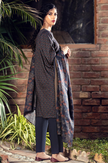 Stitched 3 Piece Printed Cottel Suit