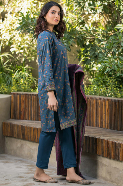 Stitched 3 Piece Printed Cambric Suit