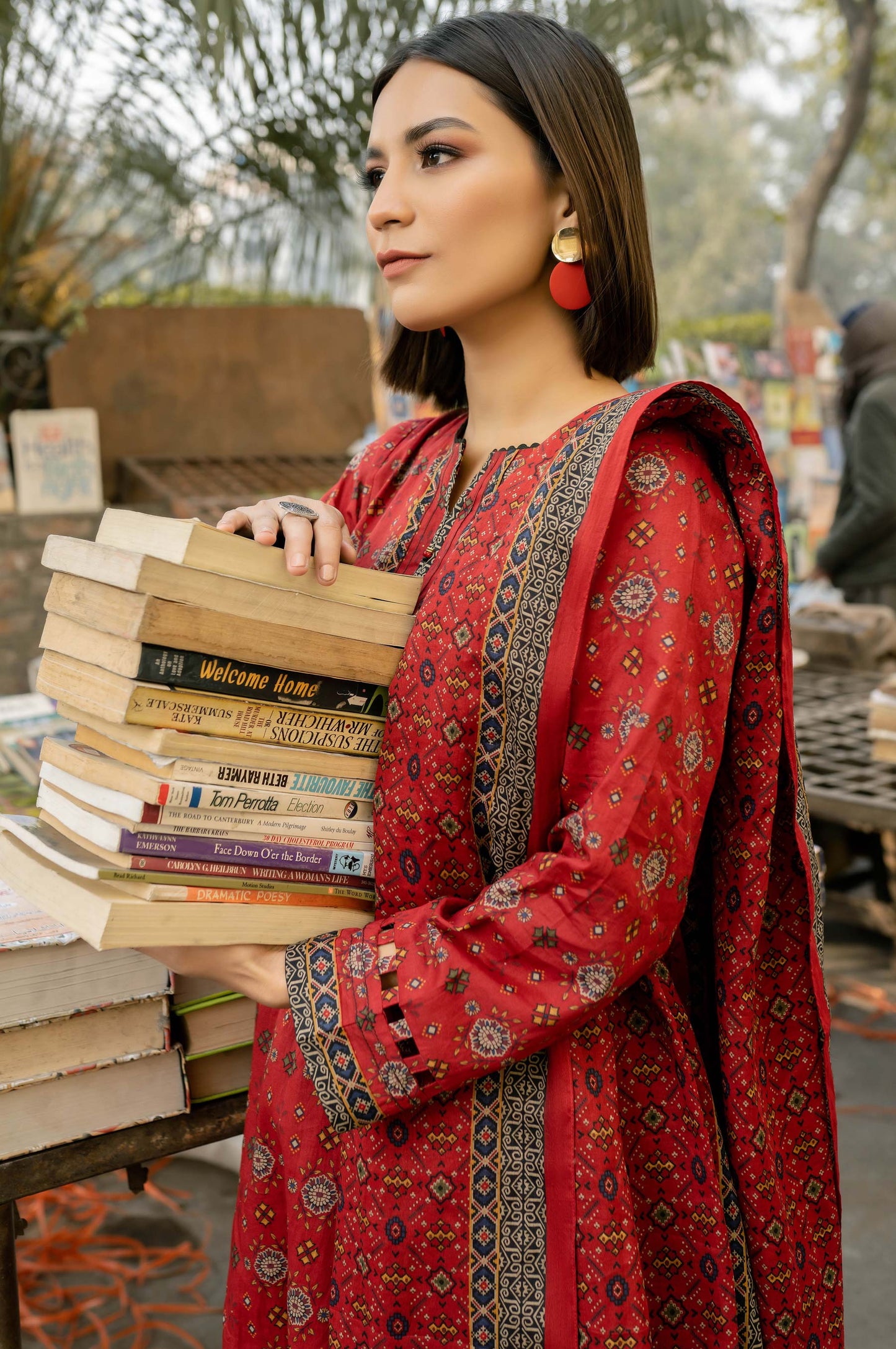 Stitched 3 Piece Printed Lawn Suit with Printed Lawn Dupatta