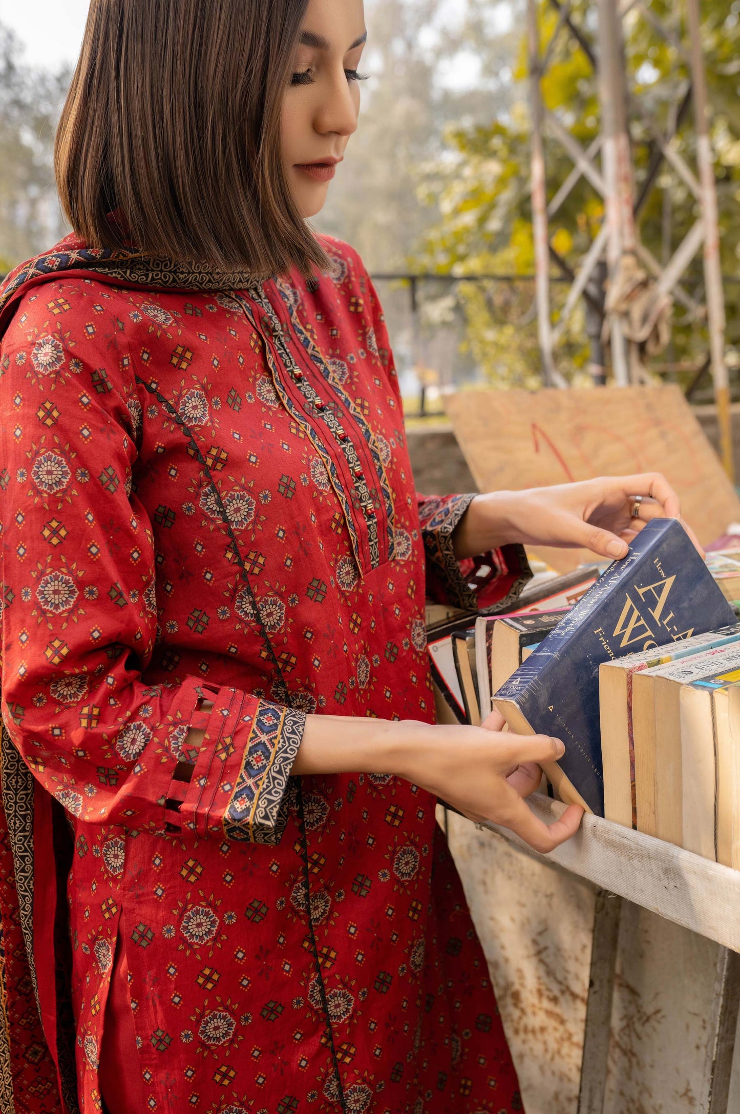 Stitched 3 Piece Printed Lawn Suit with Printed Lawn Dupatta