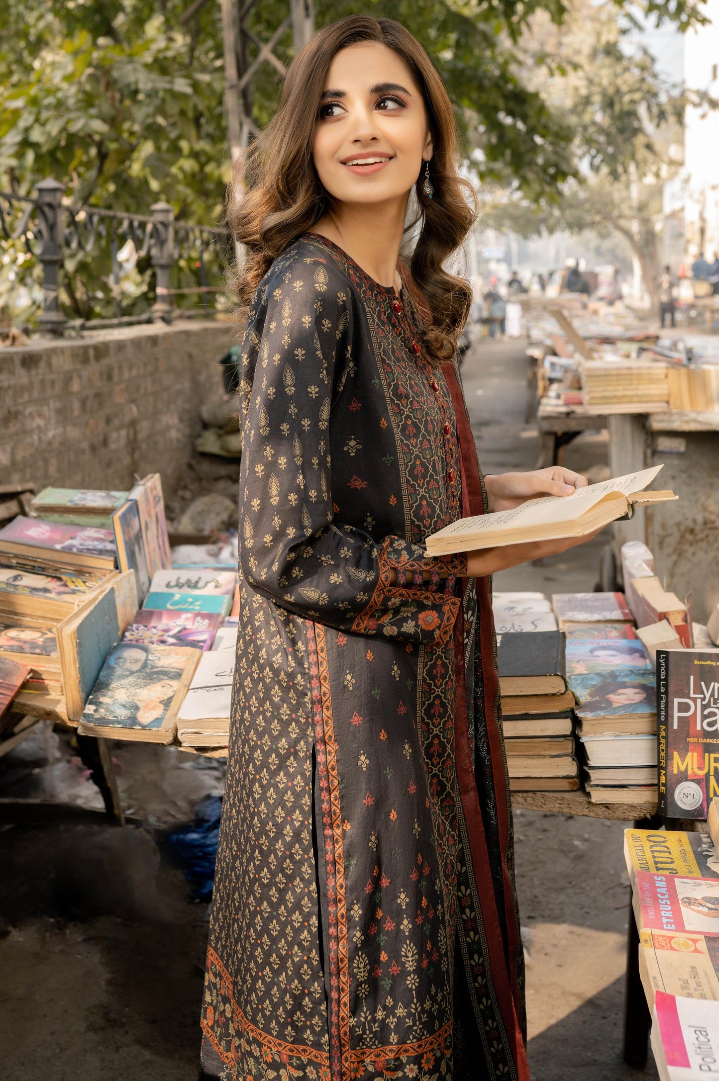 Stitched 3 Piece Printed Lawn Suit with Printed Lawn Dupatta