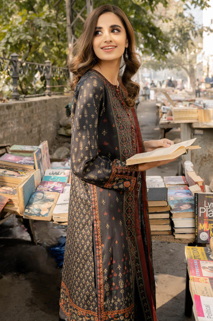 Stitched 3 Piece Printed Lawn Suit with Printed Lawn Dupatta