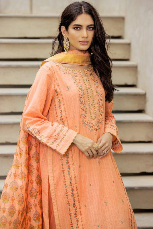 Unstitched 3 Piece Doria Lawn Suit with Slub Dupatta