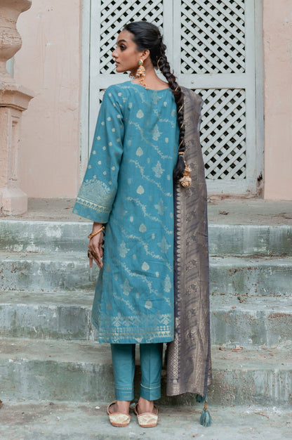 Stitched 3 Piece Jacquard Suit