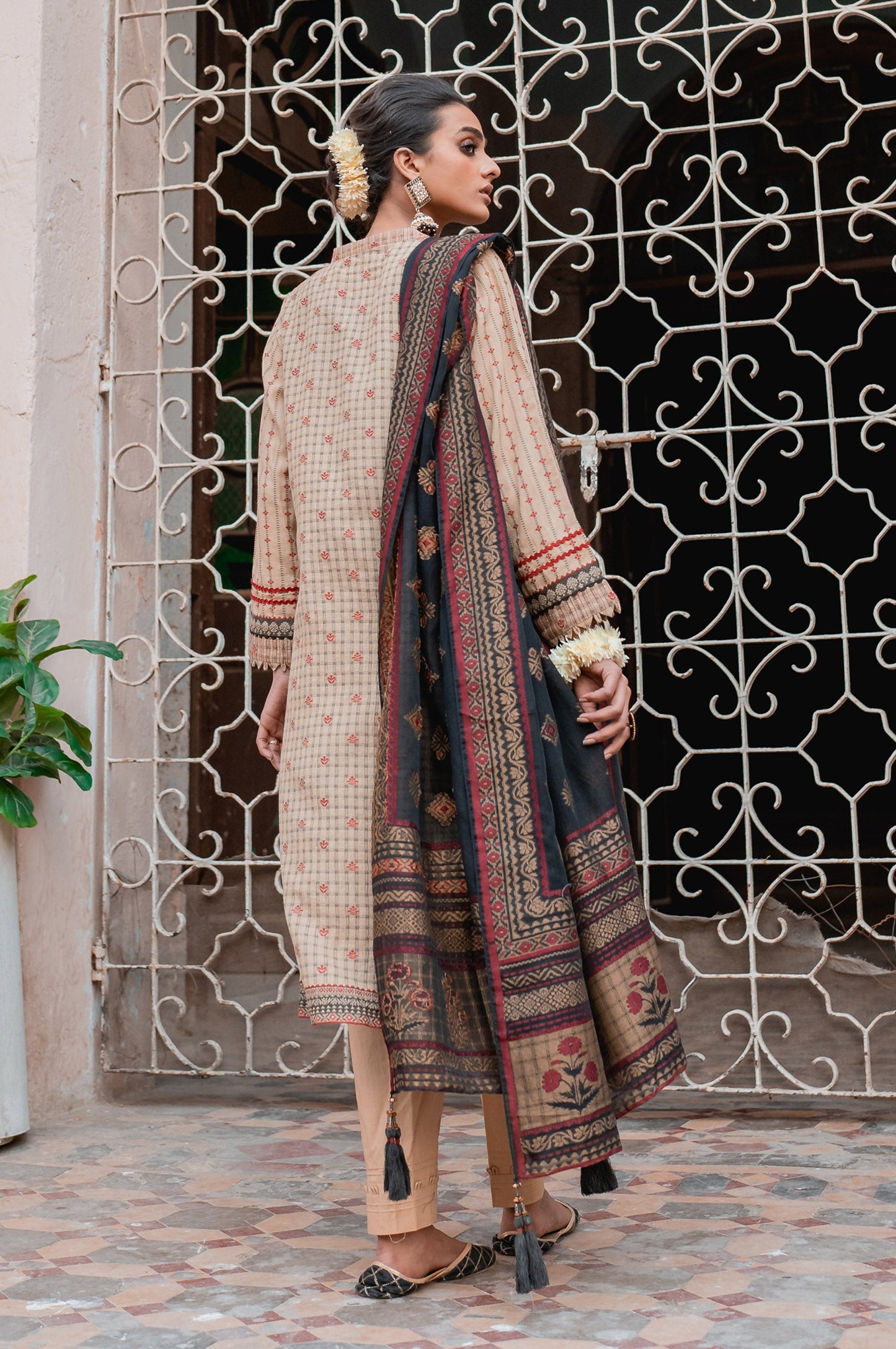 Stitched 3 Piece Jacquard Suit