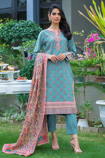 Stitched 3 Piece Printed Lawn Suit