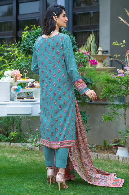 Stitched 3 Piece Printed Lawn Suit