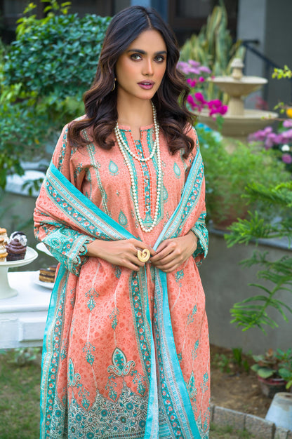 Stitched 3 Piece Printed Lawn Suit