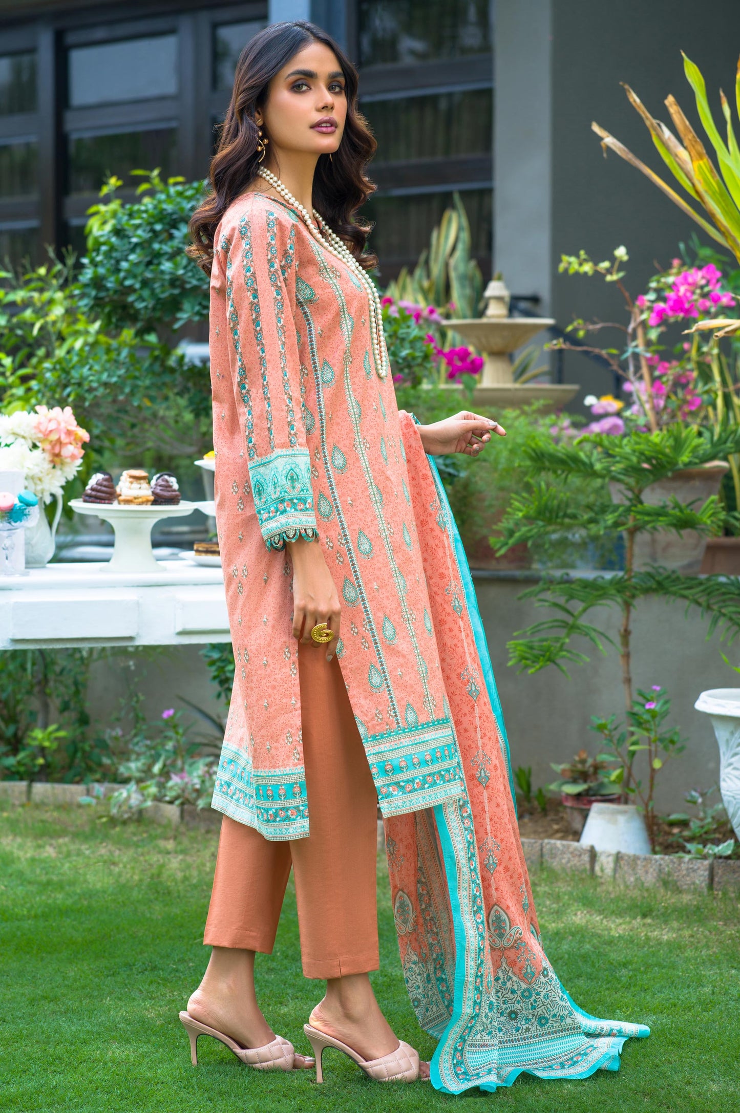Stitched 3 Piece Printed Lawn Suit