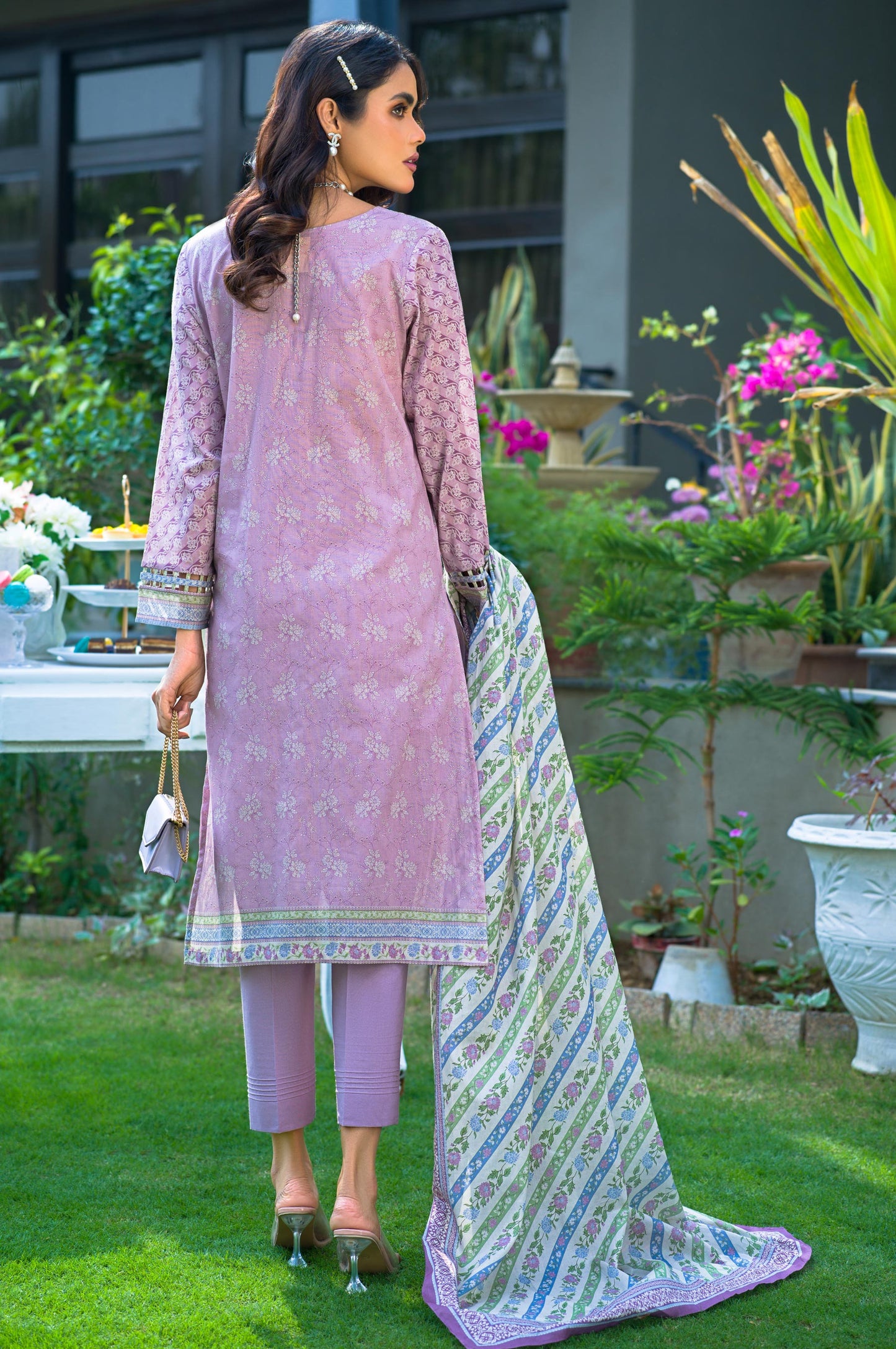 Stitched 3 Piece Embroidered Lawn Suit