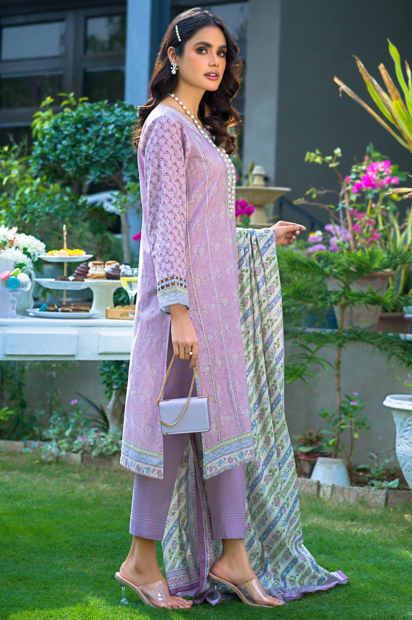 Stitched 3 Piece Embroidered Lawn Suit