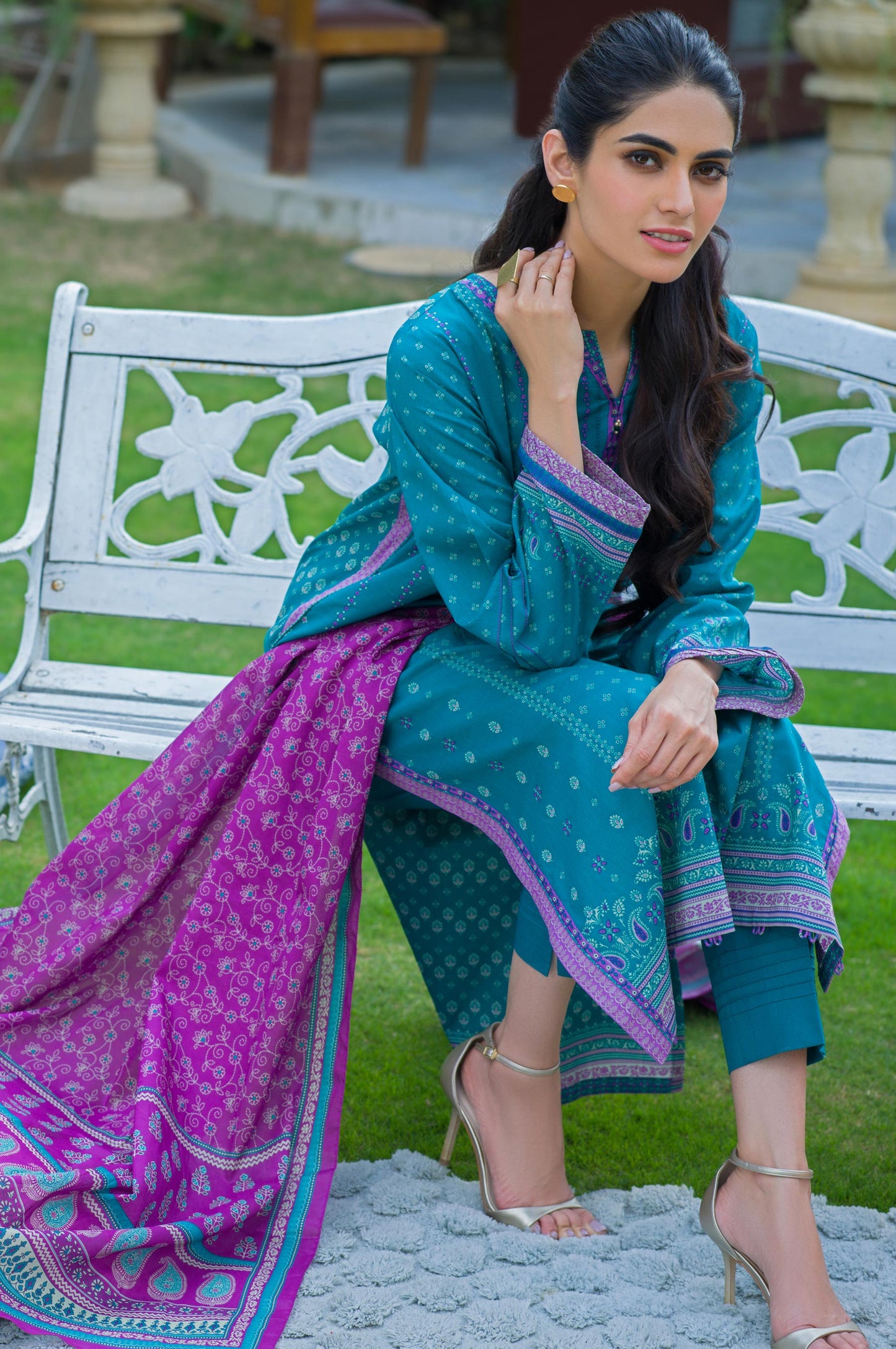 Stitched 3 Piece Printed Lawn Suit
