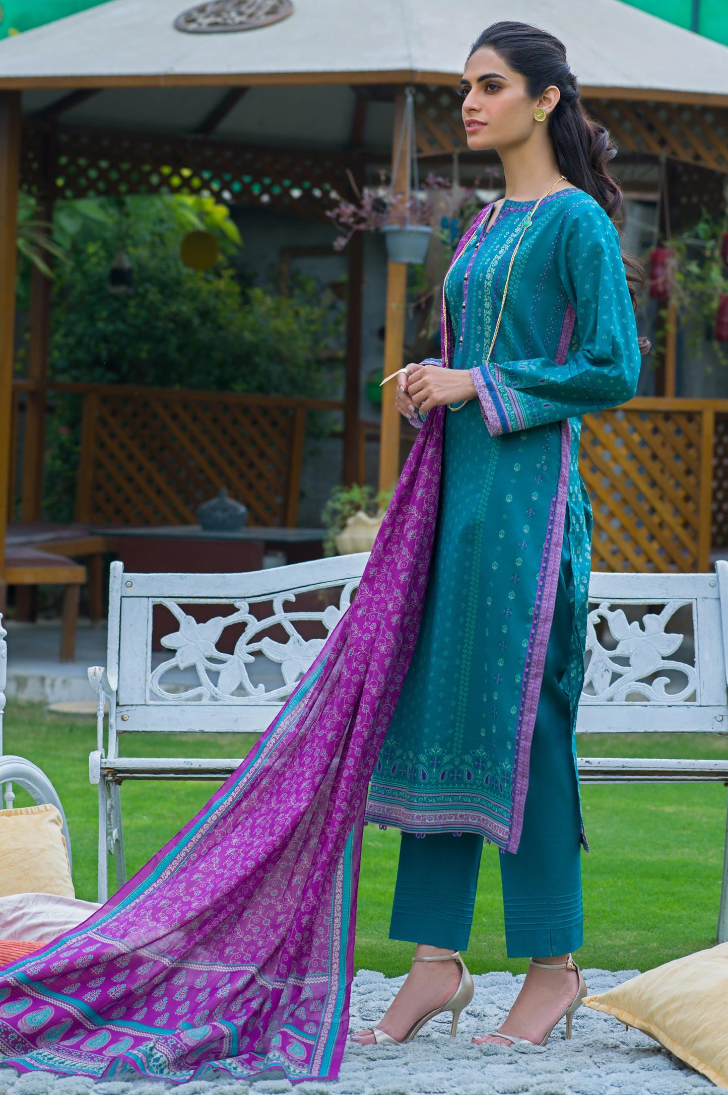 Stitched 3 Piece Printed Lawn Suit