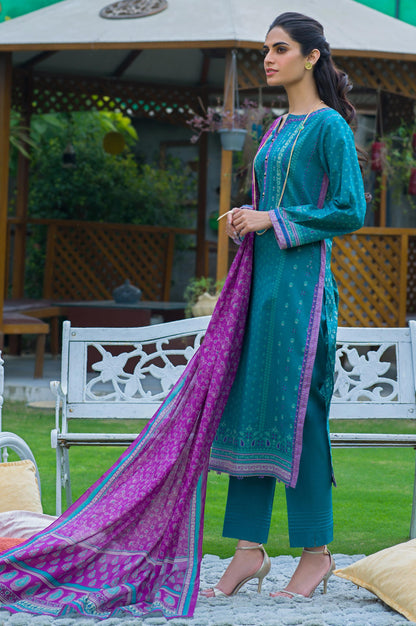 Stitched 3 Piece Printed Lawn Suit
