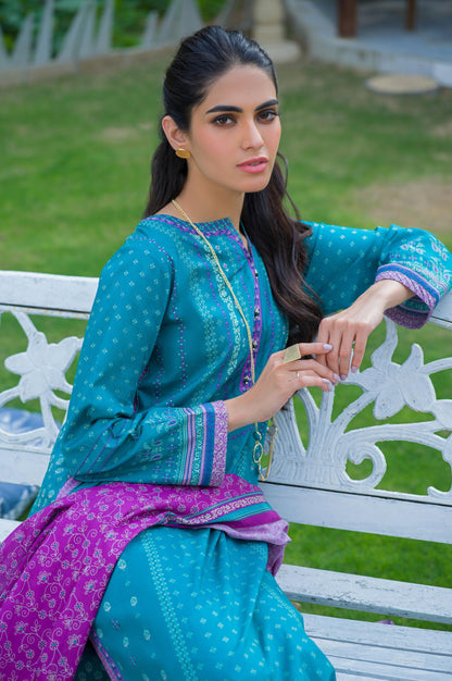 Stitched 3 Piece Printed Lawn Suit