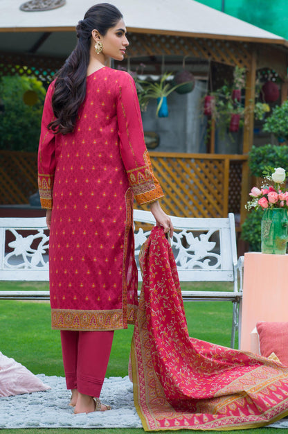 Stitched 3 Piece Embroidered Lawn Suit