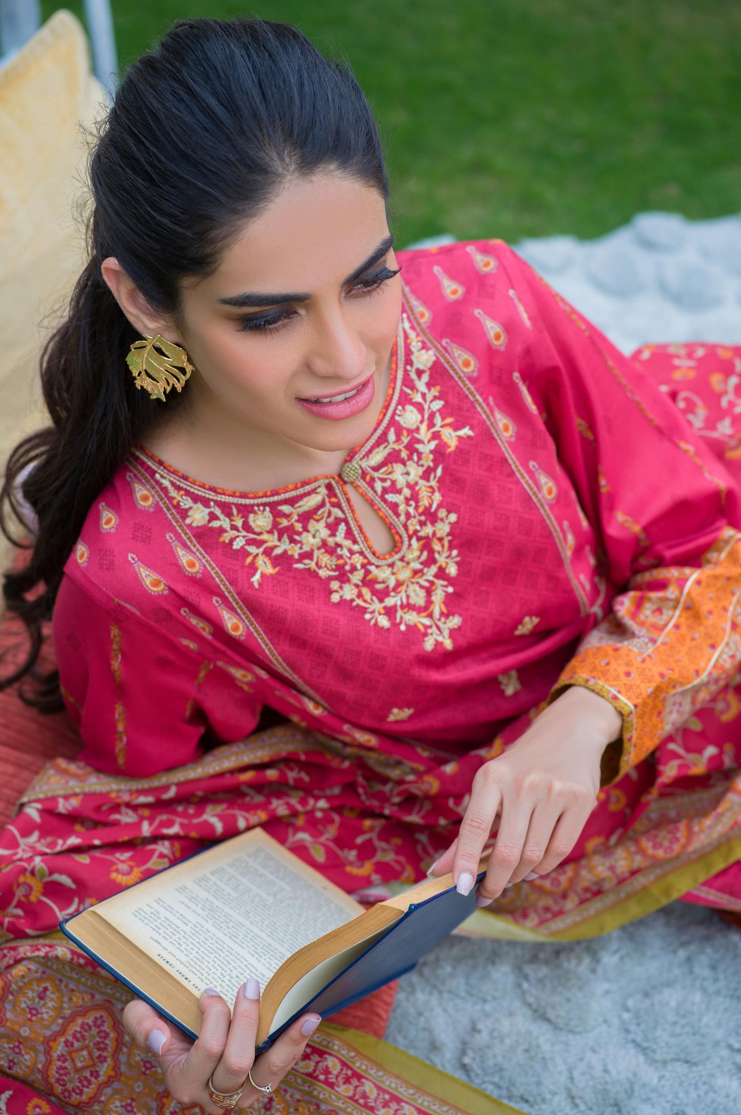 Stitched 3 Piece Embroidered Lawn Suit