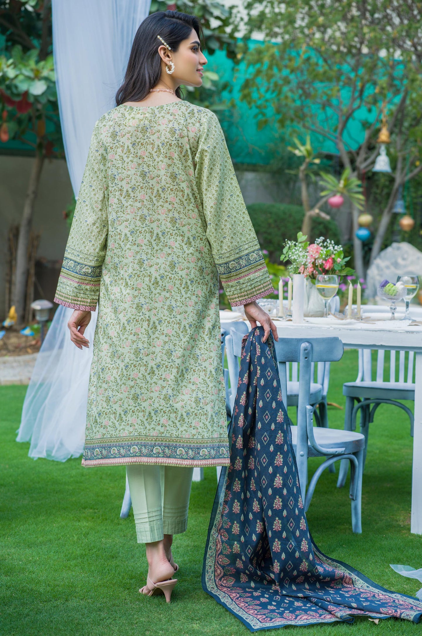 Stitched 3 Piece Embroidered Lawn Suit