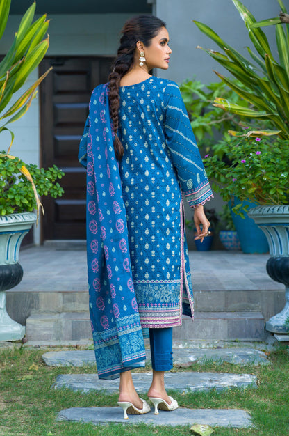 Stitched 3 Piece Embroidered Lawn Suit