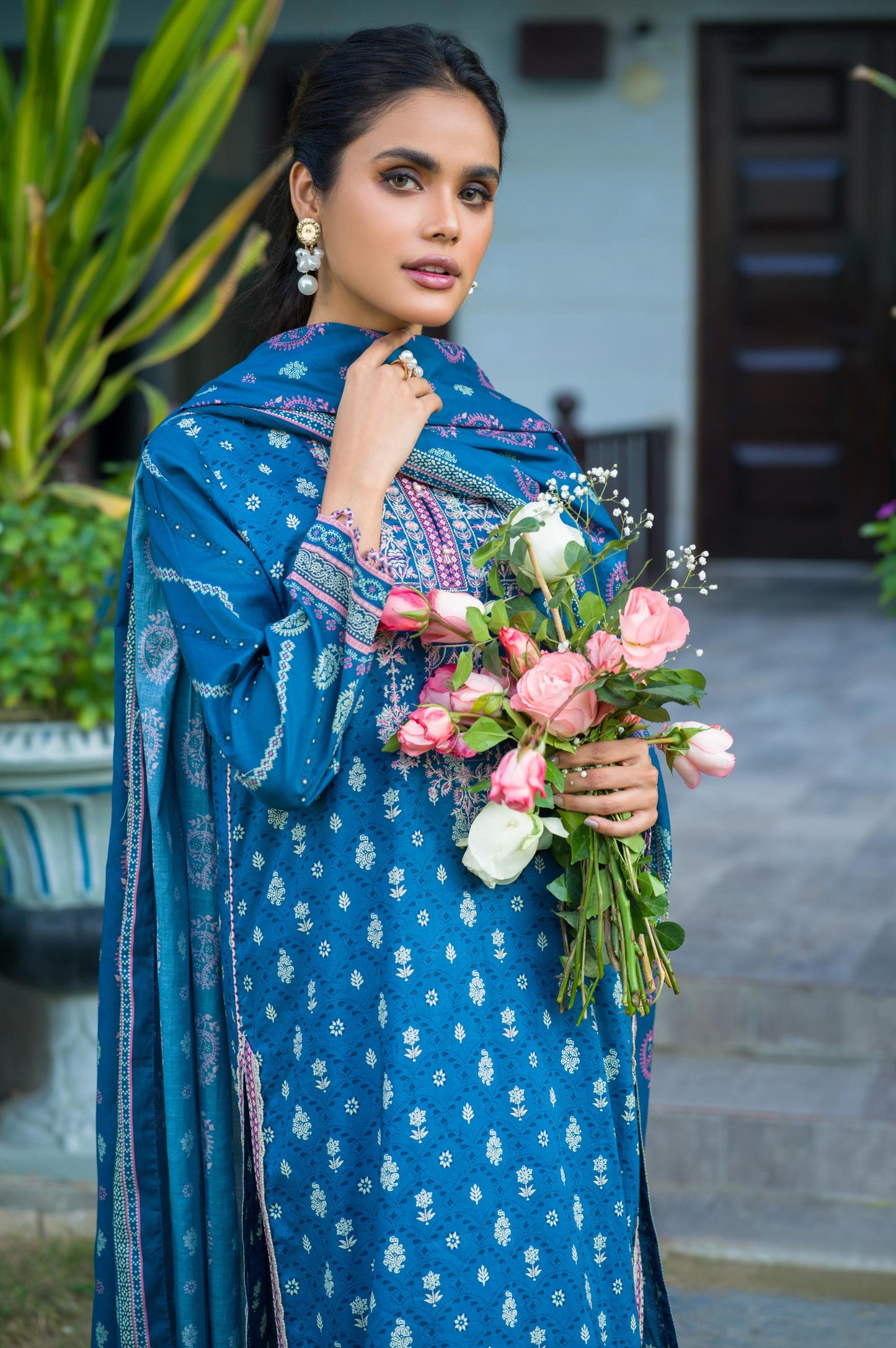 Stitched 3 Piece Embroidered Lawn Suit